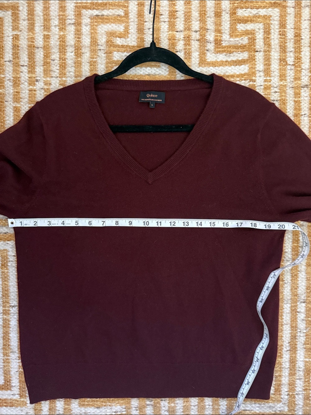 Quince Burgundy Red 100% Cashmere Sweater - Picture 6 of 7